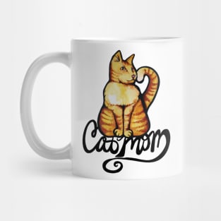 Cat Mom Orange Tabby Cat Foofer Mug